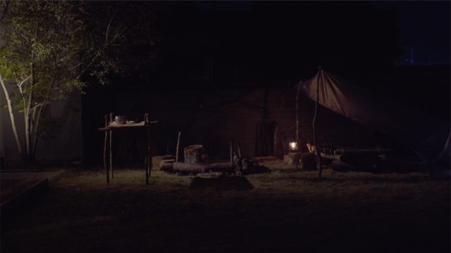 自作キャンプ場の夜